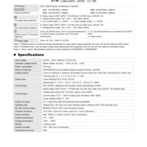 Delta DTB Series Temperature Controllers